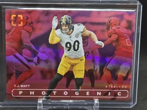 2024 Panini Photogenic TJ Watt Pink 1/15 SSP Steelers First On Print #43 - Picture 1 of 2