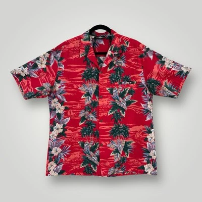 Camisa Hawaiana De Colección Royal Creations Para Hombre L Roja Pájaros del Paraíso HECHA EN HAWAII Foto 1 de 4