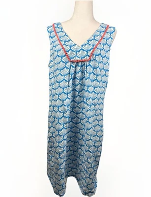 Boden Dress Womens US 8 Green Pink White Polka Dot Sleeveless Cotton Summer - Image 1 of 4