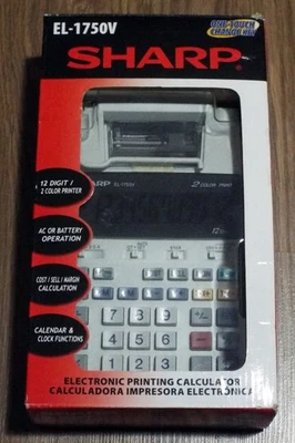 Sharp EL-1750V Electronic Printing Calculator 12-Digit 2-Color Brand New in Box - Image 1 of 2