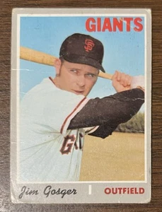 Tarjeta de béisbol Jim Gosger 1970 Topps High Number # 651 Gigantes de San Francisco - Imagen 1 de 4