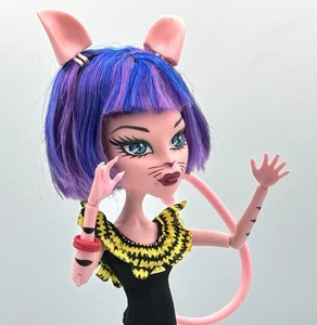 Monster High doll Cat Witch Pink Create A Monster CAM purple wig Tail Ears Dress - Picture 1 of 13