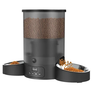 Automatic Cat Feeder for 2 Cats, 3L Food Dispenser Auto Cat Feeder with 2 Sta... - Picture 1 of 9