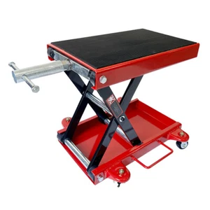500kg Mobile Motorcycle Motorbike Scissors Lift Jack Stand Trolley on Wheels - Picture 1 of 9