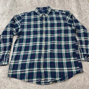 Boca Classics Button Up Shirt Men's 2XL XXL Long Sleeve Multicolor Plaid Cotton - Picture 1 of 8