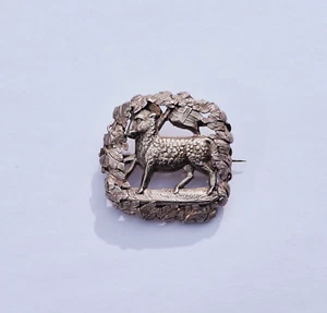 Broche prendedor plata antiguo del regimiento real de West Surry Queens - Imagen 1 de 5