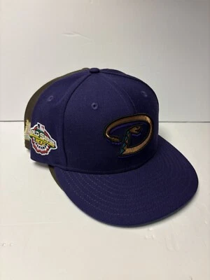 New Era Hat Club Lot Cubs Spumoni Diamondbacks Turquoise Visor Size 8 Side Patch - Image 1 of 4