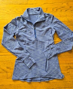 Lululemon Women's Forthright Blue Quarter zip Pullover size 6 - Picture 1 of 10