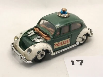 CORGI TOY 492 VW VOLKSWAGEN 1200 BEETLE EURO POLICE POLIZEI DIECAST CAR - BONNET - Image 1 of 4