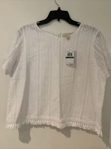 Damenbluse Michael Kors Größe L weiß  - Bild 1 von 8