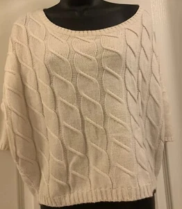 Love by design Juniors Knit Pullover Crop Ivory  Oversized Sweater XL #5-0113 - Picture 1 of 6