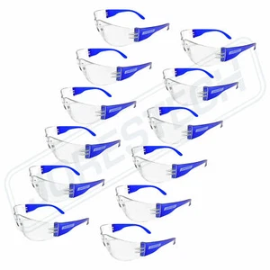 Jorestech Vision Sonnenbrille BLAU Rahmen durchsichtige Gläser Sicherheitsbrille Z87+ 12er-Pack - Bild 1 von 9