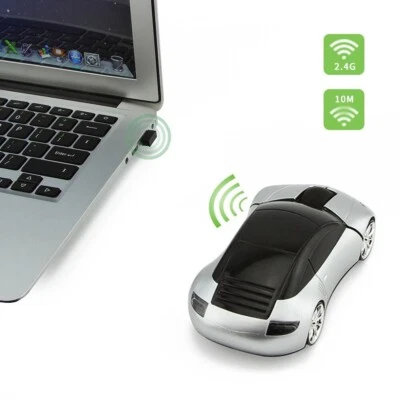 3D Wireless 2.4Ghz Car Gaming Mouse 1600DPI Gift Mice with USB Receiver for Lap - Image 1 of 4