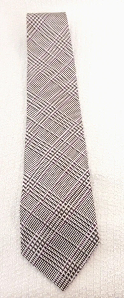 Corbata Ralph Lauren Etiqueta Púrpura Oro Real Negro Beige Hecha a Mano Inglaterra Foto 1 de 4