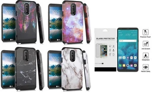 Slim Hybrid Cover Phone Case for LG LG Stylo 4 Q710 LM L713DL + Tempered Glass - Picture 1 of 5