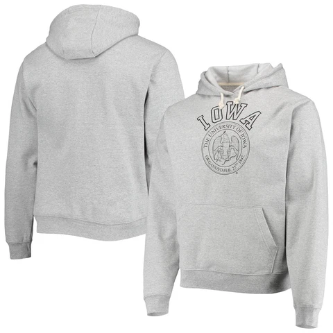 Men's League Collegiate Wear Heathered Gray Iowa Hawkeyes Seal Neuvo Essential Cover