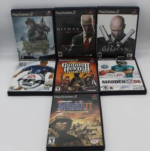 Lot Bundle Set of 7 Games for PlayStation 2 PS2 Hitman Conflict Medal of Honor - Picture 1 of 12