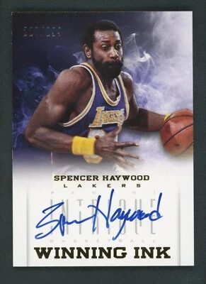 2012-13 SPENCER HAYWOOD 228/299 AUTO PANINI INTRIGUE WINNING INK AUTOGRAPHS - Image 1 of 2