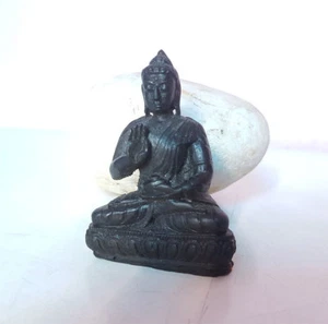 Blessing Buddha Black Color2.5" Height Resin Statue - Picture 1 of 4