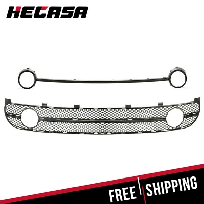 For 2001-05 VOLKSWAGEN NEW BEETLE Front Bumper Lower Grille Fog Light Trim Black Foto 1 de 4