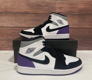 Jordan 1 Mid SE Black/Varsity Purple/White for Sale | Authenticity  Guaranteed | eBay