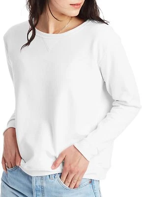 Hanes Women's Sweatshirt Crew Neck EcoSmart Recycled Cotton-Blend Fleece S-2XL - Image 1 of 4