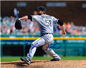 KYLE DRABEK  CHICAGO WHITE SOX   ACTION SIGNED 8x10