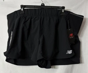 NWT New Balance Womens Black Impact Run Athletic Active Shorts Plus Size 2XL - Picture 1 of 15