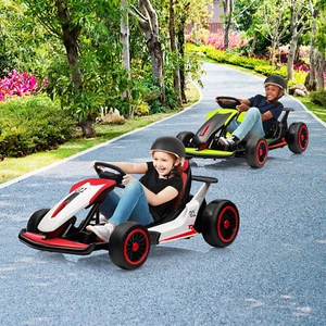 24V Kid Go Kart, 6-12Y Drift Kart, 2X200W Strong Motor, Electric Pedals, Music - Picture 1 of 14
