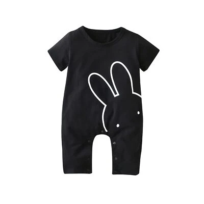 Baby/ Toddler Cotton One Piece Romper Unisex Rabbit/Robot Print , 0-18 months - Image 1 of 4