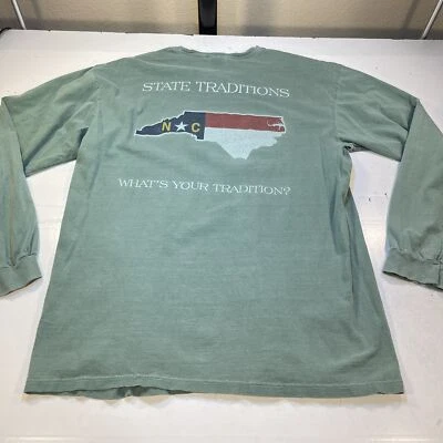 Camiseta TEE manga longa STATE TRADITIONS Carolina do Norte tamanho G masculina tingida - Imagem 1 de 4