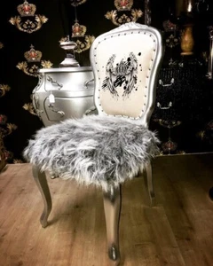 Silla barroca de lujo Pompöös by Casa Padrino de Harald Glöckler con piel sintética - Imagen 1 de 3