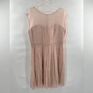 Boden blush pleated chiffon dress size 14R - Imagen 1 de 11