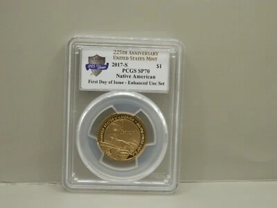 2017-S NATIVE AMERICAN DOLLAR/SEQUOYAH 225TH ANN. ENHANCED SET PCGS SP70 - Image 1 of 4