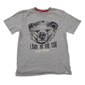 Lucky Brand Bear Land of the Sun Graphic Short Sleeve T-Shirt Gray Boys Large - Picture 1 of 8