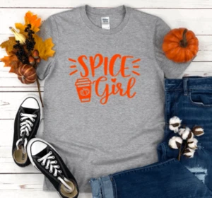Camiseta Spice Girl, Otoño, Gris, Unisex Manga Corta - Imagen 1 de 2