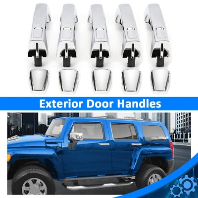For Hummer H3 2006-2010 Chrome Door Handle Assembly 5 pcs Set Foto 1 de 4