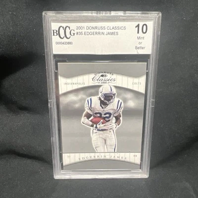 2001 Donruss Classics Edgerrin James Mint 10 BCCG - Image 1 of 2