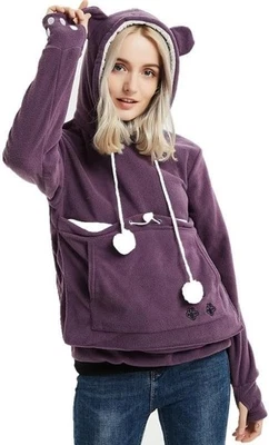 Ruziyoog Teen Girls Hooded Sweatshirt Long Sleeve Fleece Cat Ear Hoodie Size L - Image 1 of 4