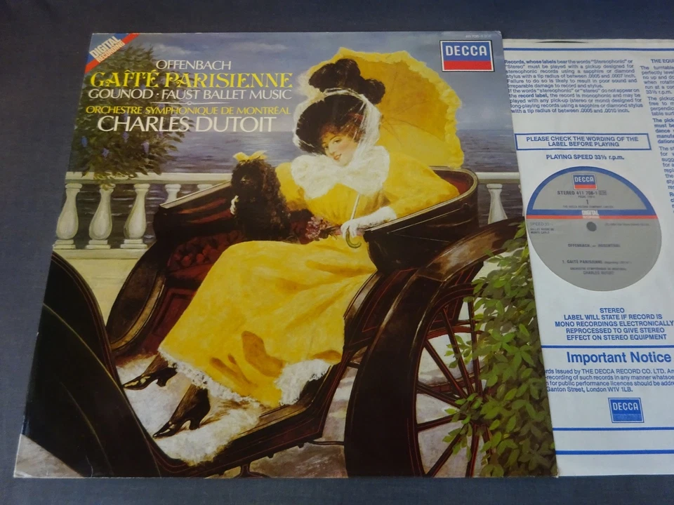 NM OFFENBACH: GAITE PARISIENNE / GOUNOD LP, Montreal SO, Dutoit, DECCA 411 708-1 - Image 1 of 4