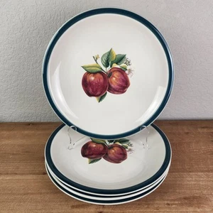 Casuals China Pearl Apples Dinner Plates, 10.25 inch, 1990s Dinnerware, Set of 4 - Picture 1 of 6