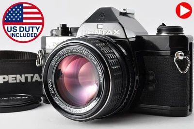 [N MINT] PENTAX MX Black SLR Film Camera SMC P 50mm F/1.4 Lens From JAPAN - Image 1 of 4