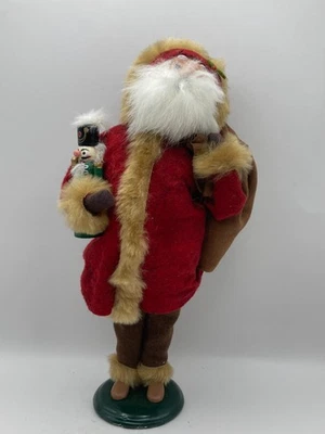 Byers Choice Christmas Caroler Santa Claus with Nutcracker Figurine 2011 - Image 1 of 4