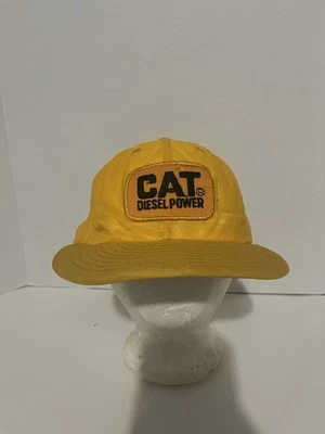VTG CAT Diesel Power Hat Cap Full Mesh Yellow Trucker... SnapBack USA - Image 1 of 4