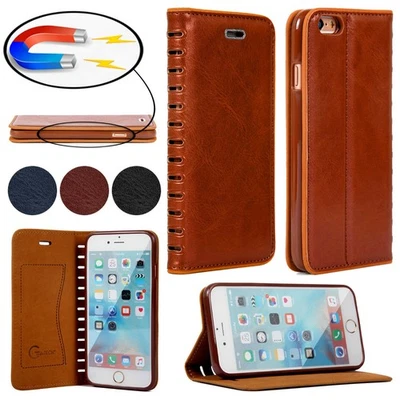 STYLISH LEATHER FLIP LUXURY WALLET STAND CASE BEST COVER FOR MOBILE PHONES - Image 1 of 4