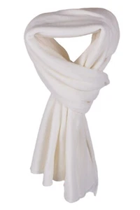 Love Cashmere Women's 100% Cashmere Wrap Scarf - White - made in Scotland - Picture 1 of 4