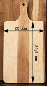 Handmade solid wood Acacia Chopping Board Brown Kitchen cutting 29.5 cm x 20 cm - Picture 1 of 9