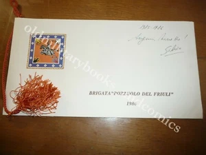 CALENDARIO BRIGATA POZZUOLO DEL FRIULI 1986 CON CORDONE E DEDICA CTE - Picture 1 of 1