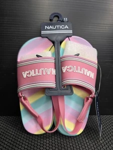 Sandalias Nautica Rainbow Pastel Luz para niños pequeños talla 11 - Imagen 1 de 5