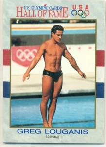 TARJETAS OLÍMPICAS DE EE. UU. - SALÓN DE LA FAMA - GREG LOUGANIS - BUCEO - Imagen 1 de 2